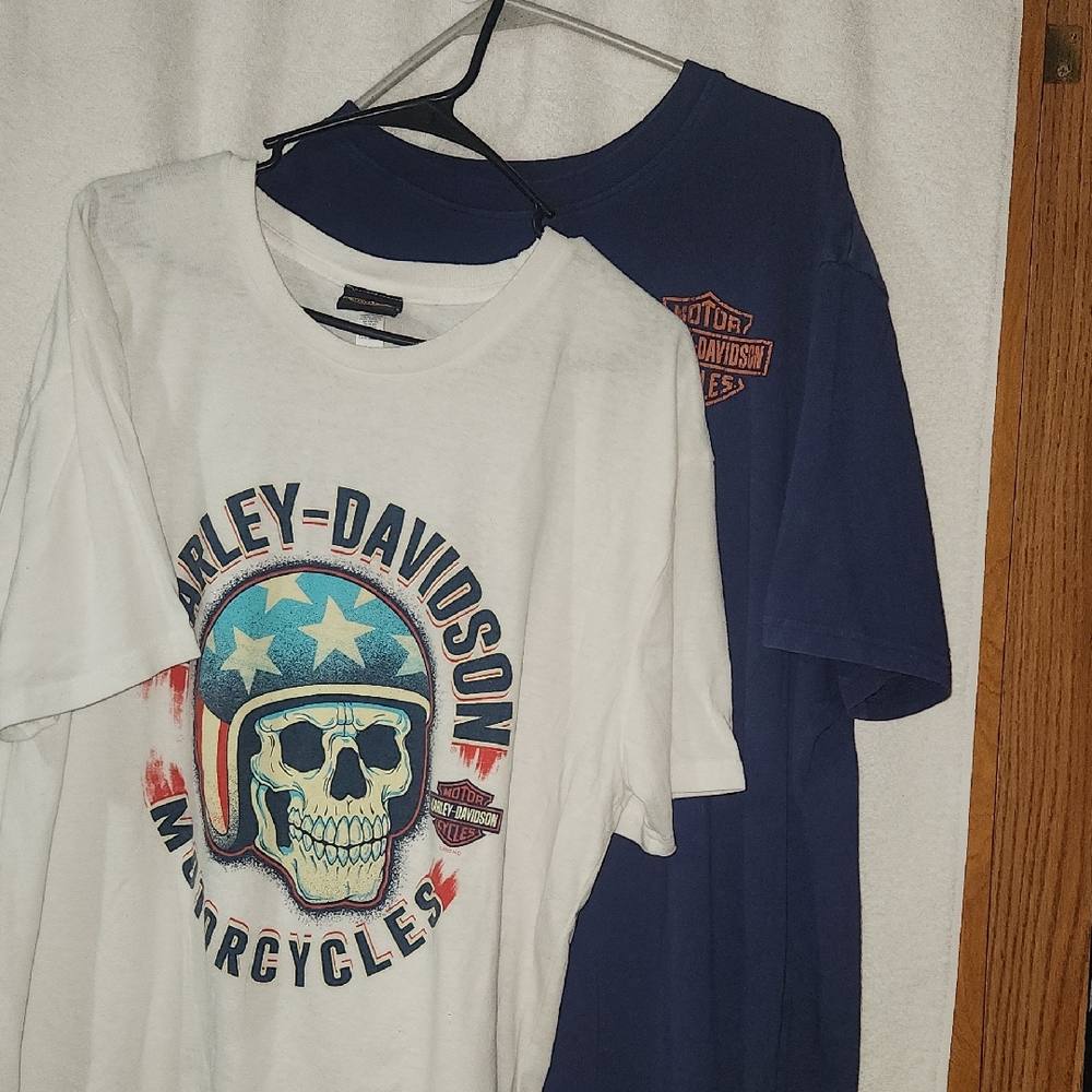 Harley-Davidson Kids White and Navy Skull T-Shirt